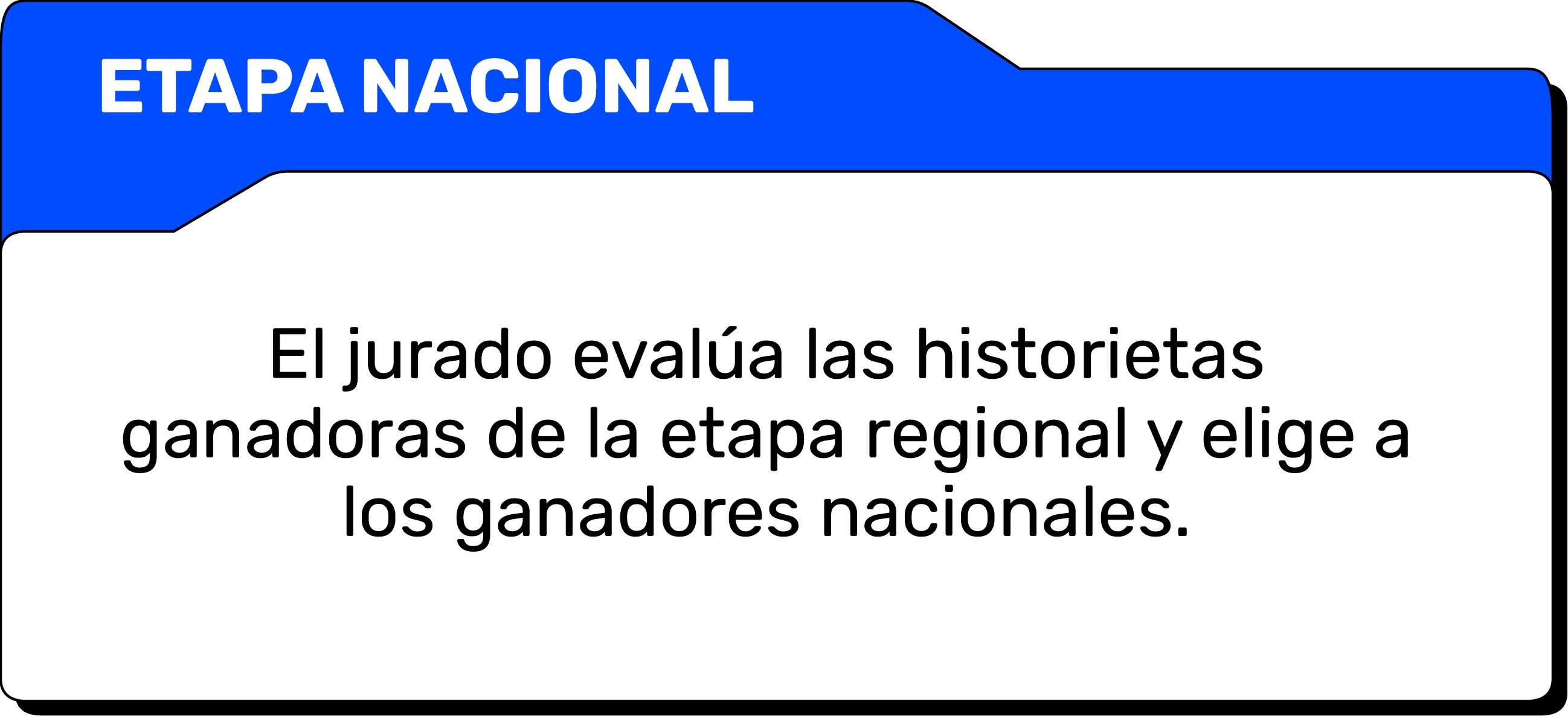 Etapa nacional: el jurado evalúa las historietas ganadoras de la etapa regional y elige a los ganadores nacionales.