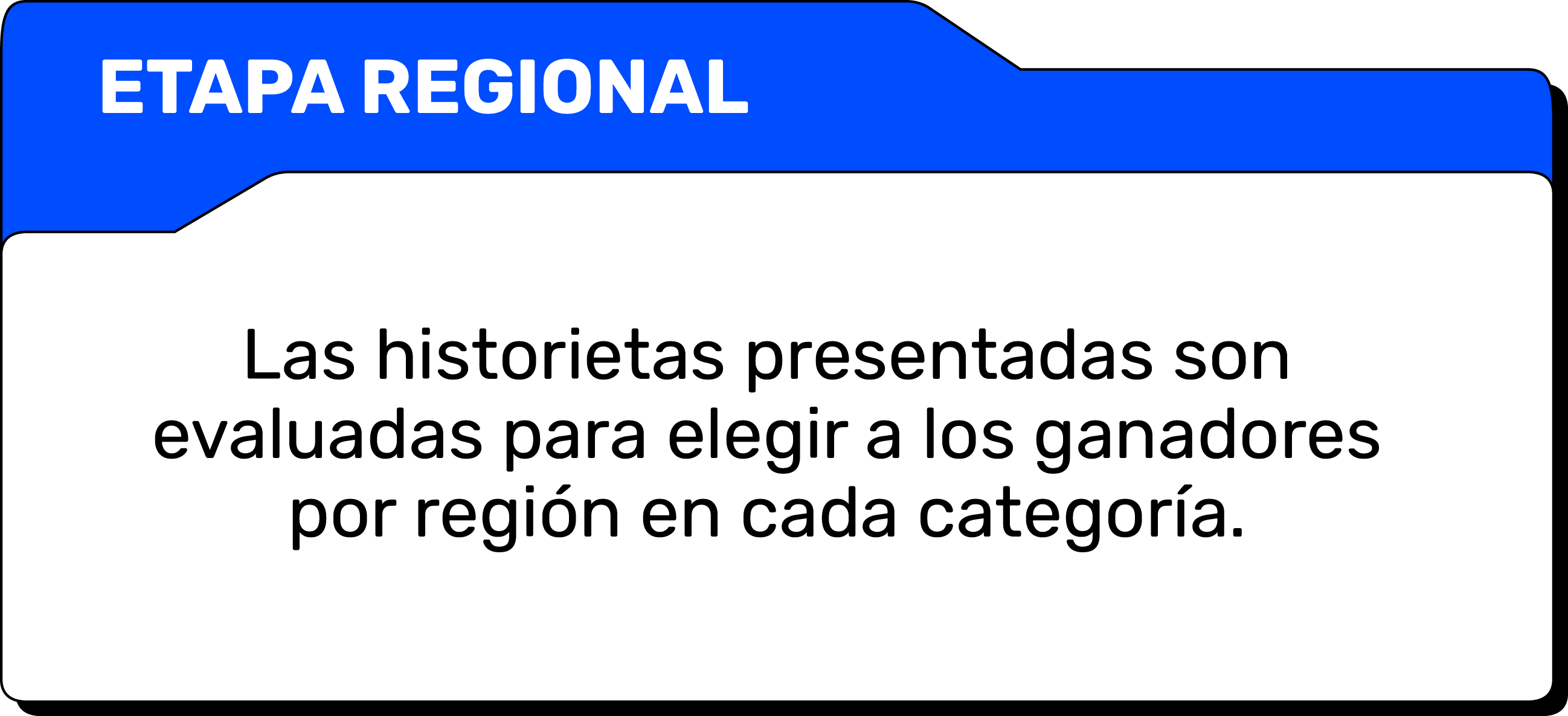 Etapa regional: las historietas presentadas son evaluadas para elegir a los ganadores por región en cada categoría.